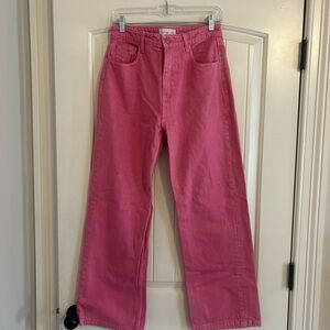 GREY LAB Flare & Wide Leg Pink Jeans